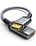 Highwings DisplayPort auf HDMI Adapter 4K, DP auf HDMI Monitor Vergoldeter Stecker Monitor Unidirektionaler Kampatibel für Desktop/Laptop, HP, Dell, AMD usw