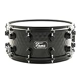 Fame FSS-65 Snare Drum, 14'x6.5', Hammered Black Steel, Professional Quality, Remo Skins, Die-Cast Hoops, 10 Tuning Screws, Includes Drum Sticks, Ideal for Beginners'