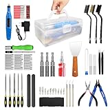 Mehrzweck Profi 3D-Druckwerkzeugkits für 3D-Drucker, 3D-Druckreinigungs- und Entfernungskit & Elektrische Poliermaschine, Endbearbeitungs- und Druckwerkzeug, Inklusive Werkzeugkasten