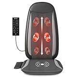 COMFIER Massagesitzauflage,Shiatsu Massageauflage für Nacken und Schulter,Rückenmassaggerät mit Wärmefunktion,Entspannung für den gesamten Rücken, eignet Sich fürs Büro,Geschenke