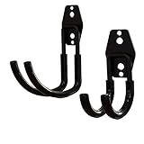 2 Stück Gartenschlauchhalter Aufhänger, Garagenhaken, Große J-Garagenhaken,Gartenschlauchhalter Haken,Utility Haken ,Heavy Duty Eisen Wandhalterung für Elektrowerkzeuge Fahrradleiter Seilschlauch