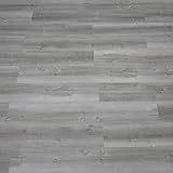 PVC Bodenbelag Selbstklebend Vinylboden Selbstklebende Fliesen Vinyl Holzoptik Bodenaufkleber Wasserdicht Verschleißfest für Küche Wohnzimmer Badezimmer Grau Holz 15X90 cm 18pcs