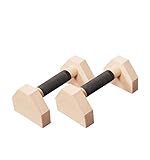 Handstand Stütze, PowerBars Holz-Parallettes, gelenkschonende Liegestützgriffe, rutschfeste Handstand-Barren, Calisthenics & Yoga (Kiefernholz 25)