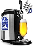 Bomann® Bierzapfanlage für handelsübliche 5 Liter Bierfässer | mit Kühlung von 2°C-12°C | Bierzapfanlage 5 Liter | Zapfanlage mit LED-Display zur komfortablen Temperaturreglung | BZ 6029 CB