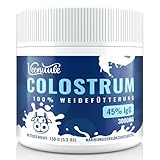 Veenuule Colostrum Pulver Ergänzung, Enthält 45% Natürliche IgG (Immunglobuline), Weidemilch-Kuhkolostrum, Nicht-GVO, Geschmacksneutral, 50 Portionen (1er Pack)