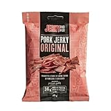 Jerky and Go Original Schweinefleisch Trockenfleisch, 45g, 3er Pack, Proteinreich, 36g Protein pro 100g