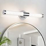 MantoLite LED Spiegelleuchte Bad Spiegellampe - 60.5CM Badlampe Wand IP44 Spiegellampe Badezimmer 360°Modern Innen Wandlampe 12W 3CCT Einstellbar 3000K 4000K 6000K Badleuchte Bilderlampe Chrom