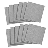 bimiti Teppichfliesen 30 x30 cm Bodenfliesen selbstklebend Carpet tiles strapazierfähiger Teppich Bodenbelag mit Rutschfeste Latex-Unterlage für Haus & Büro, 12 Stück Set, 1 m², Hellgrau