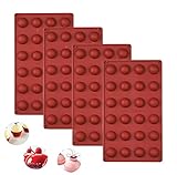 Mlying Kleine Halbkugel-Silikonform mit 24 Vertiefungen, Silikonform Schokolade 4 Stück Halbkugeln Bällchen Halbkreis Backform zur Herstellung von Schokolade, Kuchen, Gelee, Dome-Mousse (24 Löcher)