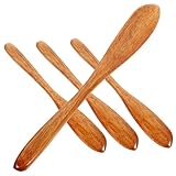 VINTORKY 4 Stück Buttermesser Aus Holz Multifunktionale Küchenutensilien Für Butter Kä Marmelade Und Kuchen Ideales Set Für Die Küche Langlebig Und