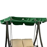 Wasserdichter Gartenschaukel-Ersatz – passend für 2-/3-Sitzer-Hollywoodschaukel, Sonnenschutz, Outdoor-Baldachin für Terrassenmöbel