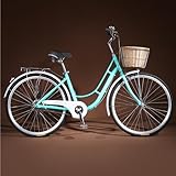 Citybike 26 Zoll Vollaluminiumlegierung Singlespeed Tragbares Pendler Und Schulrollerfahrrad für Erwachsene A,24 inches