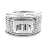 50m 135dB Sat Koaxialkabel Koax Kabel Antennenkabel 4K FullHD UltraHD 4K 5-Fach geschirmt für DVB-S / S2 DVB-C DVB-T BK Anlagen Satkabel HD UHD 3D ARLI verlegekabel 5 Fach schirmung 135 dB 50 m