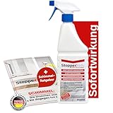 Stoppex Aktiv-Profi Schimmelentferner gegen Schimmel für Wand, Bad und Silikonfugen I Extrastarker, chlorhaltiger Anti Schimmelspray gegen Stockflecken u. Schimmelpilz