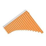 ERYUE 18-Pipe Pan Flute G-G3 Key Pan Pipes ABS Panpipes Chinese Traditional Woodwind Instrument with Carry Bag