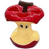 Keramik-Zahnbürstenhalter, 4 Fächer, niedlicher roter Zahnbürstenhalter für Handzahnbürsten, Badezimmer-Waschtischständer mit offenem Zugangsdesign (8, 9 x 10, 9 cm)