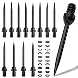 MageRabbit Steel dartpfeile Spitzen Metall,12 Stück Dartspitzen, Dartpunkte, Dart-Umwandlungspunkte, mit 20 Stück O-Typ-Gummiringen，Dart Tip Konverter Tool，Steel Spitzen für softdarts