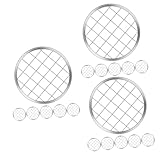Gatuida 3 Sätze Maurerabdeckung Einmachglas Mit Deckel Und Strohhalm Lebensmittelbehälter Versiegelung Bausatz Einmachglasdeckel Overnight-oats-glas Silver Rostfreier Stahl 6 Stück * 3
