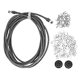 Buachois Starlink-Kabel, Ersatzkabel kompatibel mit Starlink Gen3 V3, professionelles IP68 wasserdichtes 1200 Mbit/s Plug-and-Play-Satelliten-Ersatzkabel (49FT(15M))
