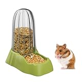 Automatischer Hamster Futterspender, Hamster Napf, Futterautomat für Hamster, Igel, Eichhörnchen, Meerschweinchen und Vögel (Grün)