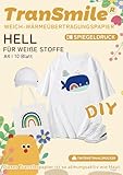 TRANSMILE (10 Blatt, A4 Inkjet PU-Transferpapier für helle T-Shirts, bedruckbares Wärmetransfer-Vinyl, Transferfolie zum Aufbügeln für Tintenstrahldrucker,Spiegeldruck (DTM-2-1.0)