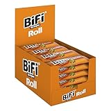 BiFi Roll – 24er Pack (24 x 40g) - Salami Snack in einem lockeren Teig – Original Wurstsnack To Go - für Unterwegs, im Büro oder beim Sport - mit Pfeffer, Koriander und Knoblauch