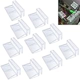 SYXLS 10 Stück Glasabdeckungs-Clips für Aquarien, 8mm Acryl Aquarium Glasabdeckung Halter Aquarium Abdeckung Halterung Unterstützung, Universale Halterungen für Randlose Aquarien