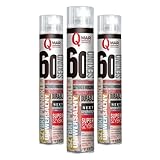 SET 3x Schaumkleber 60 Sekunden 750 ml – Schaumkleber für Styropor EPS XPS, Gipskartonplatten, OSB-Platten und Fensterbänke, Express-Haftung, Starke und Dauerhafte Verbindung, Vielseitige Anwendung