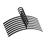 Home Deluxe - Kleiderbügel Rack - Schwarz, 47 x 2 x 18 cm I Kleiderbügel-Set Garderobenhaken Kleideraufhänger (10er Set)