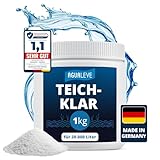 AGUALEVE® Teichklar 1kg *NEU* | beseitigt Wassertrübungen schonend & nachhaltig | Nicht bei grünem Tecihwasser oder Algenbefall geeignet | Made in Germany | für 20.000l Teichwasser