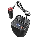KFZ Handy Ladegerät - 60W Anti-Rutsch-Ladegerät Plug-and-Play mit Einstellbarem Kabel | 2 Port KFZ Adapter | Akku Und LKW Und Telefon
