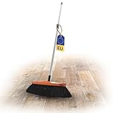 Novaliv Zimmerbesen mit Stiel ROSSHAAR Mischung Besen weiche Borsten Schrankbesen mit Teleskopstiel Gemischtes Rosshaar Idealer Besen für Laminat und Parkett Rosshaarbesen Naturborsten Stubenbesen