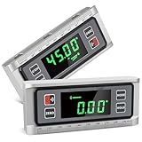 Beaspire Digitaler Winkelmesser Neigungsmesser mit LED Display, Starke Magnetische Digitale Wasserwaage Gradmesser mit Batterie, Aluminium Wasserwaage Inklinometer Level Box，DIY