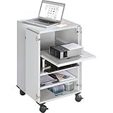 EUROKRAFT | pro | Multimediawagen | mobil | 2 Flügeltüren | 3 Fachböden | HxBxT 960 x 550 x 550 mm