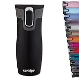 Contigo Thermobecher West Loop Autoseal, Edelstahl Isolierbecher, Reisebecher, Kaffebecher To Go, auslaufsicher, 100% dicht, hält bis zu 5h heiß/12h kalt, 470 ml, BPA frei, Black