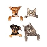 Katzenschalter Aufkleber Cartoon Hunde wasserdichte Wandleuchte Schalter Auslass Dekor 4pcs, Wohnkultur