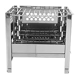 POPETPOP Faltbarer Edelstahl Grill Für Outdoor Barbecue Tragbares Grillwerkzeug Für Camping Und Picknick Ideal Als Grillzubehör Und BBQ Rack