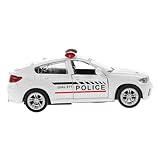 YARNOW Polizeiauto Modell 1:32 Für Kinder Legierter Kleiner Polizeiwagen Mit Rückziehmechanismus Bewegliche Räder Und Türen Spielzeug Und Sammlerstück