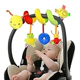 Vicloon Activity-Spirale Spielzeug,Kinderwagen Spielzeug, Aufhängen an Babyschale oder Kinderbett, Reise Aktivität Spielzeug, Für Babys und Kleinkindern ab 0+ Monaten -Süße Raupe