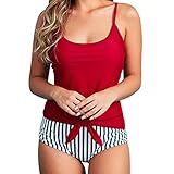 OIUHJN Womens Split Sling Striped Printed Bikini geknotete sexy Mode-Badebekleidung Uhr Schiedsrichter