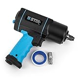 STIX Schlagschrauber Druckluft STT-19 1/2' - Max. Lösemoment 1900 Nm - Druckluftschrauber mit Hochleistungs-Doppel-Hammer-Schlagwerk und Vibrationsarm