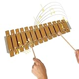 Vielseitiges Xylophon FüR Kinder, 13-Noten-Glockenspiel, Metalltasten-Percussion-Rhythmus-Handmusikinstrument Zum ÜBen Und AuffüHren