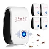 Bugshield Milben Stecker Ultraschall Gegen Milben 2026 4 Stück, Skield Bug Shield Milbenstecker, Effizientes Reduzieren von Milben Plug & Play Leise Betrieb Für Schlafzimmer & Wohnbereiche (4)