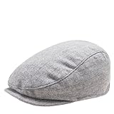 MOHUIED Flatcap Herren Erwachsene Filzmütze Damen Mode Newsboy Hut Papa Freizeit Maler Mützen Frau Filz Baskenmütze Mann Flat Peak Hüte(Gray)