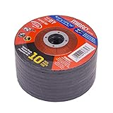 Mibro 976791 (10er-Pack) 4 1/2 Zoll (114 mm) gepresste Mitte Aluminiumoxid Schleifscheibe für Metall