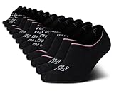 Tommy Hilfiger Damen Show Liners – 12 Stück atmungsaktive No Show Sport Liner – Dünne Low Cut Socken für Frauen (Schuhgröße 37-45), Schwarz, 36.5-43 EU