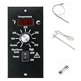 Niceminiwall Digitales Thermostat-Bedienfeld-Set, kompatibel mit Traeger Holzpellet-Grills BAC236, Temperaturregler mit automatischer Abschaltung, 8 Kocheinstellungen, Metall