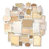 JIEYAO 80 Stück Scrapbooking Sticker, Beschreibbar Vintage Dekopapier Scrapbook Stickers Washi Aufkleber Papier Set für Tagebuch Stempel Scrapbook Kalender Notizbuch Fotoalbum Dekoration