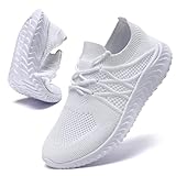 UNQWQZ Sneaker Damen Bequem Sportschuhe Hallenschuh Sommer Schuhe Damen Leicht Turnschuhe Laufschuhe Outdoor Fitnessschuhe Tennisschuhe Outdoor Weiss 36 Weiss 40