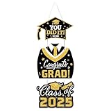 Holzschild zur Abschlussfeier | rustikales Abschlussschild | Graduierten-Ornament für Eingangstür, , Hof oder Schlafzimmer - Partydekorationsklasse 2025